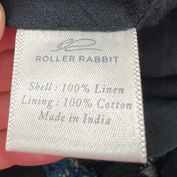 Roller Rabbit Shift Dress Blue Mini Scoop Linen S - Picture 5 of 5